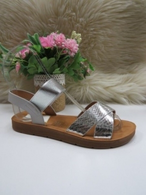 Sandały damskie na płaskim (36-41) W-108 SILVER