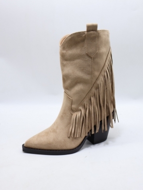 Kozaki damskie na obcasie (36-41) 521 KHAKI