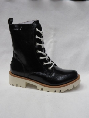 Botki damskie ocieplane na płaskim (36-41) D67767 BLACK
