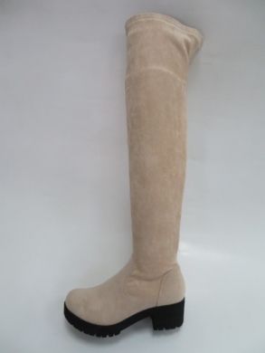 Kozaki damskie jesienne na płaskim (36-41) HBL-3 BEIGE
