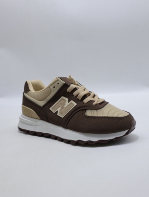 Buty sportowe damskie na płaskim (36-41) 99001 BROWN