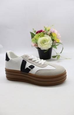 Buty sportowe damskie na płaskim (36-41) 99007 WHITE