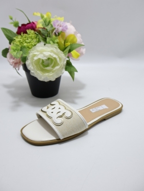Klapki damskie na płaskim (36-41) L603 WHITE