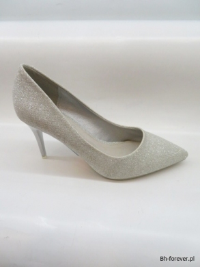 Czółenka damskie na szpilce (36-41) NJX223 SILVER