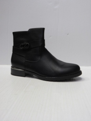 Botki damskie ocieplane na płaskim (36-41) JQ7016 BLACK