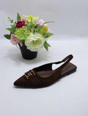 Sandały damskie na płaskim (36-41) P1460 BROWN