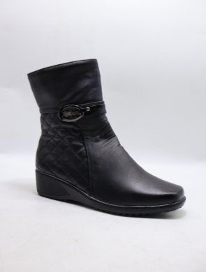 Botki damskie ocieplane na płaskim (39-43) B15 BLACK