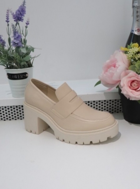 Półbuty damskie na obcasie (36-41) 9509A BEIGE