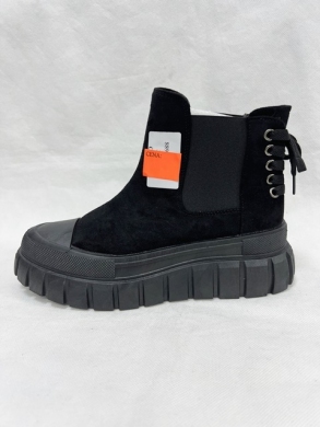 Botki damskie na płaskim (36-41) 8898 BLACK