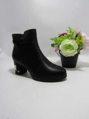 Botki damskie ocieplane na obcasie (36-41) BL77 BLACK
