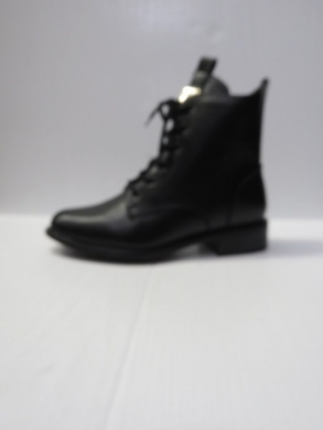 Botki damskie ocieplane na płaskim (36-41) SA132-1 BLACK