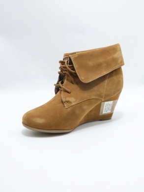 Botki damskie na koturnie (36-41) 667 CAMEL