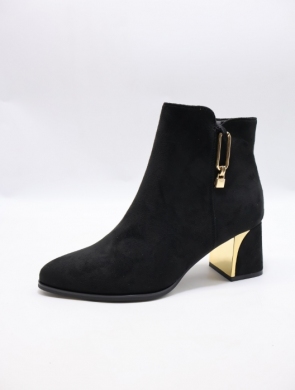 Botki damskie na obcasie (36-41) 1338 BLACK