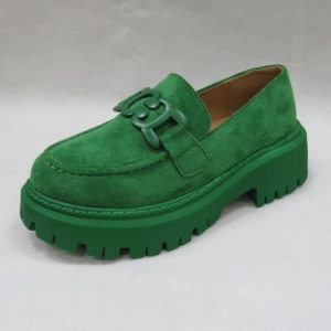 Mokasyny damskie na płaskim (36-41) H8-257 GREEN