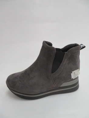 Botki damskie jesienne na koturnie (36-41) 7977-PA GREY