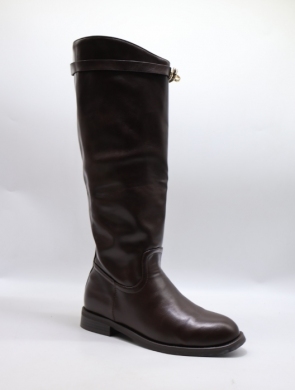 Kozaki damskie na płaskim (36-41) BM171 BROWN
