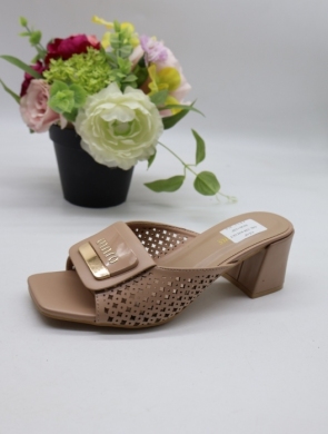 Klapki damskie na obcasie (36-41) OK-128 KHAKI