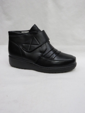 Botki damskie ocieplane na płaskim (36-42) 8139-1 BLACK