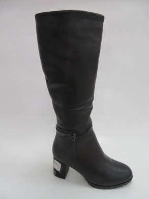 Kozaki damskie ocieplane na obcasie (36-40) BA115 BLACK