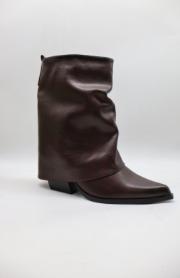 Botki damskie na obcasie (36-41) ML517 WINE