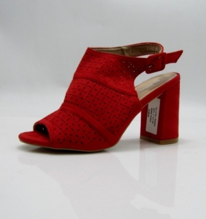 Sandały damskie na obcasie (36-41) 7003 RED