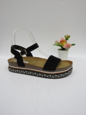 Sandały damskie na koturnie (36-41) 2762 BLACK