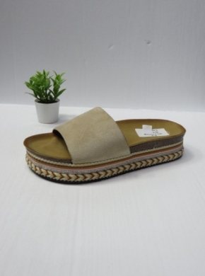 Klapki damskie na koturnie (36-41) 202-2 BEIGE