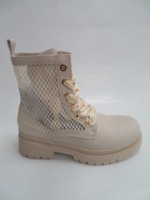 Botki damskie jesienne na płaskim (36-41) F6008 BEIGE