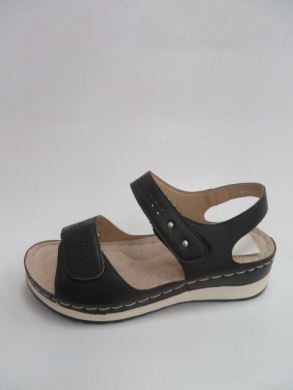 Sandały damskie na koturnie (36-41) 0-6 BLACK