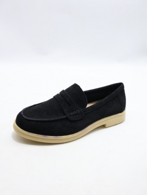 Mokasyny damskie na płaskim (36-41) A113 BLACK