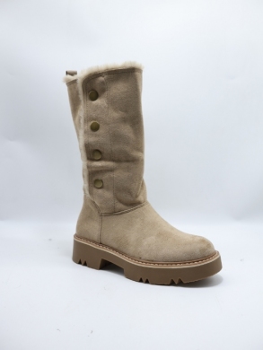 Kozaki damskie ocieplane na płaskim (36-41) F6651 KHAKI