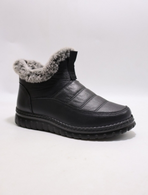 Botki damskie ocieplane na płaskim (36-41) CH-06 BLACK