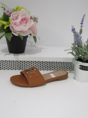 Klapki damskie na płaskim (36-41) 5174 CAMEL