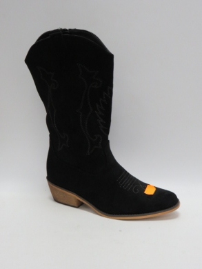 Kozaki damskie ocieplane na obcasie (36-41) 6033 BLACK
