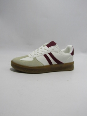 Buty sportowe damskie na płaskim (36-41) L-502 WH/RED