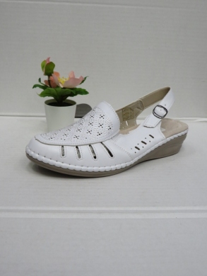 Sandały damskie na koturnie (36-42) F2202 WHITE