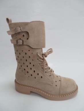 Kozaki damskie jesienne na płaskim (36-41) RQ429 KHAKI