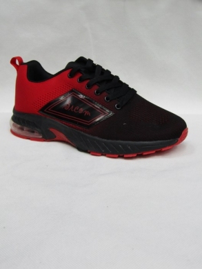 Buty sportowe damskie na płaskim (36-41) SM118-4 BLA/RED
