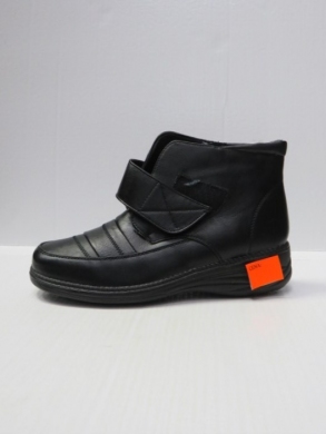 Botki damskie ocieplane na koturnie (39-43) 2322-6N BLACK