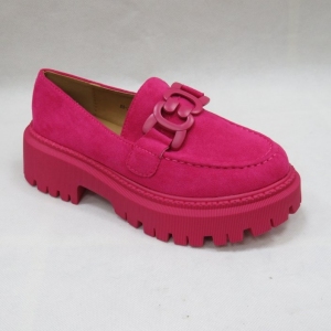 Mokasyny damskie na płaskim (36-41) H8-257 FUSHIA