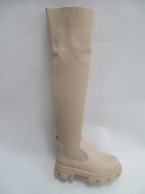 Kozaki damskie jesienne na płaskim (36-41) 6804 BEIGE