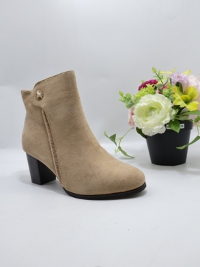 Botki damskie ocieplane na obcasie (36-41) H2270B KHAKI