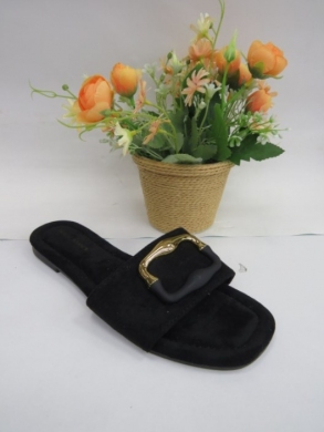 Klapki damskie na płaskim (36-41) 1730 BLACK