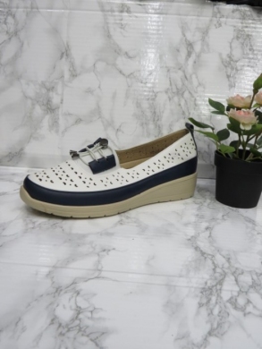 Półbuty damskie na koturnie (39-43) DTA2-06 WHITE/BLUE