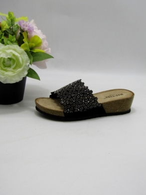 Klapki damskie na koturnie (36-41)  RH-28 BLACK
