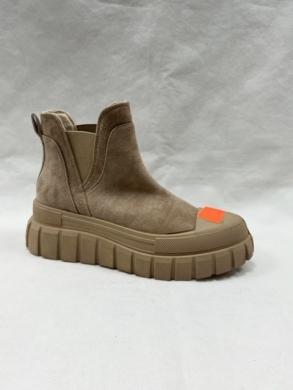 Botki damskie na płaskim (36-41) F1015 KHAKI