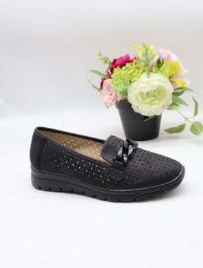Półbuty damskie na płaskim (36-42) J-229 BLACK