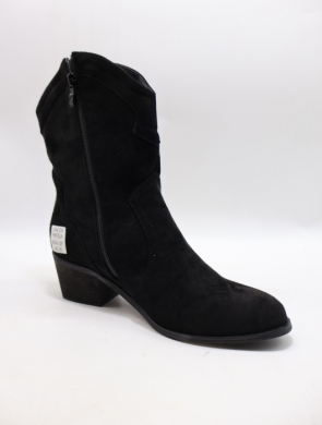 Kozaki damskie ocieplane na obcasie (36-41) R66 BLACK