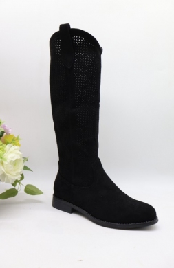 Kozaki damskie na płaskim (36-41) A958 BLACK