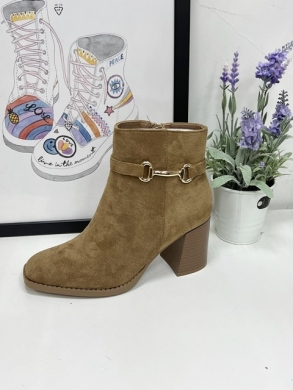 Botki damskie ocieplane na obcasie (36-41) JW166 CAMEL